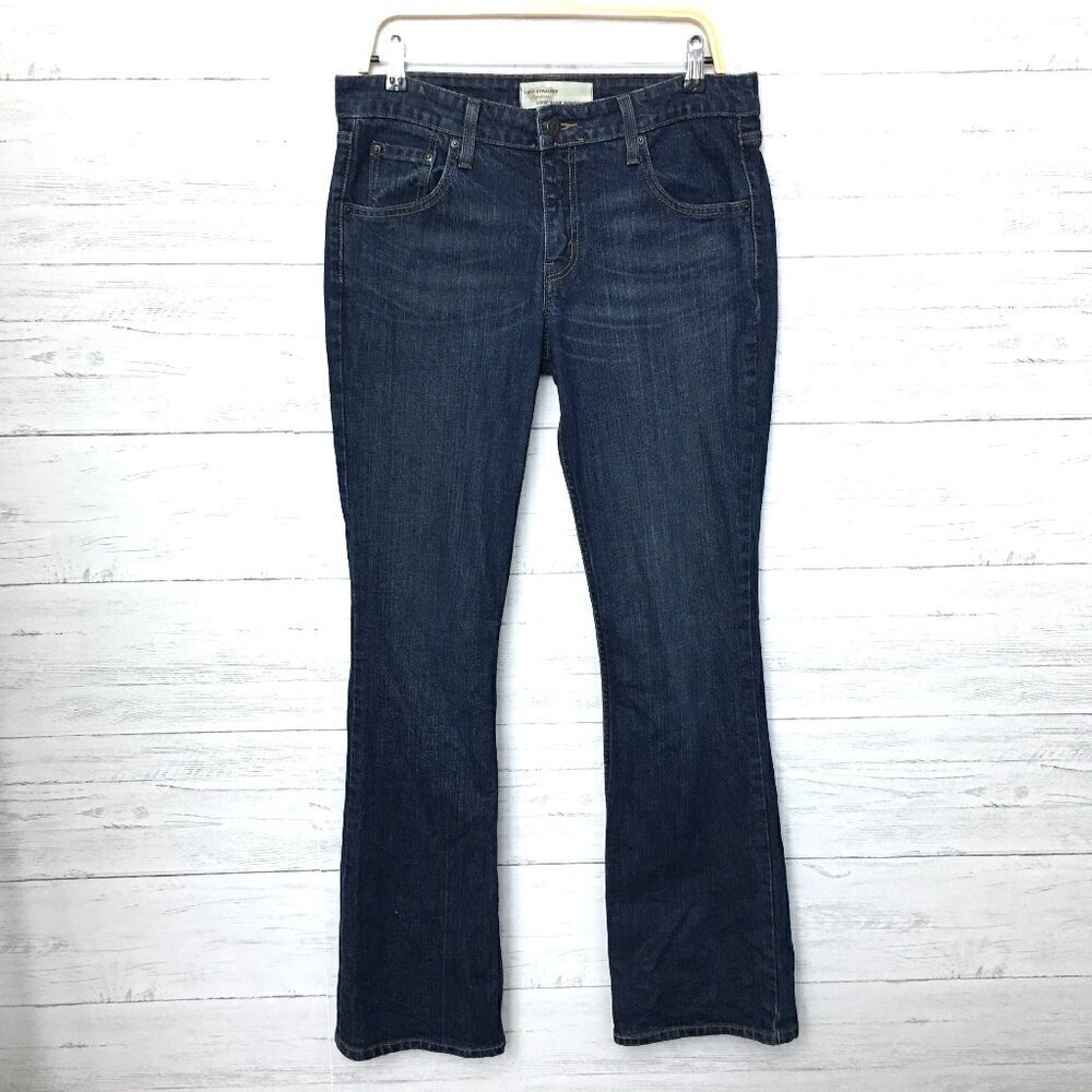 Levi's Signature Women's Jeans Low Rise Bootcut Dark Wash size 10L Length 34"